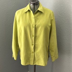 Faux Suede jacket style blouse